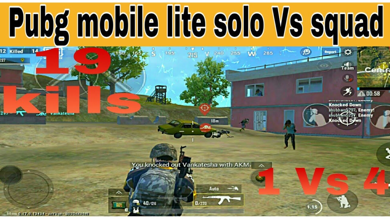 Pubg mobile lite solo Vs squad rush gameplay 19 kills | - YouTube