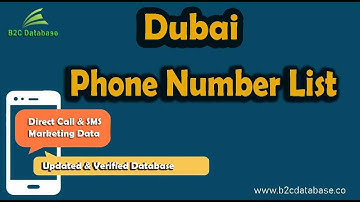 Dubai Phone Number List