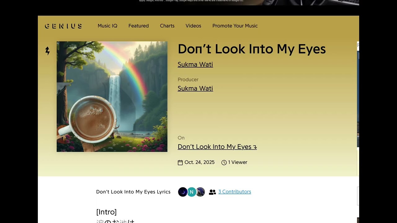 “Don’t look into my eyes” Sukma Wati