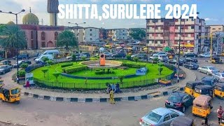 Surelere Lagos Nigeria  Part 2 | Shitta | Masha-kelo| Coker street |Iporin estate MOTOCYCLE TRAVEL