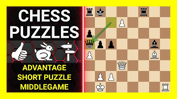 Chess Puzzles to Practice. Themes: Advantage, Short puzzle, Middlegame. Learn Chess