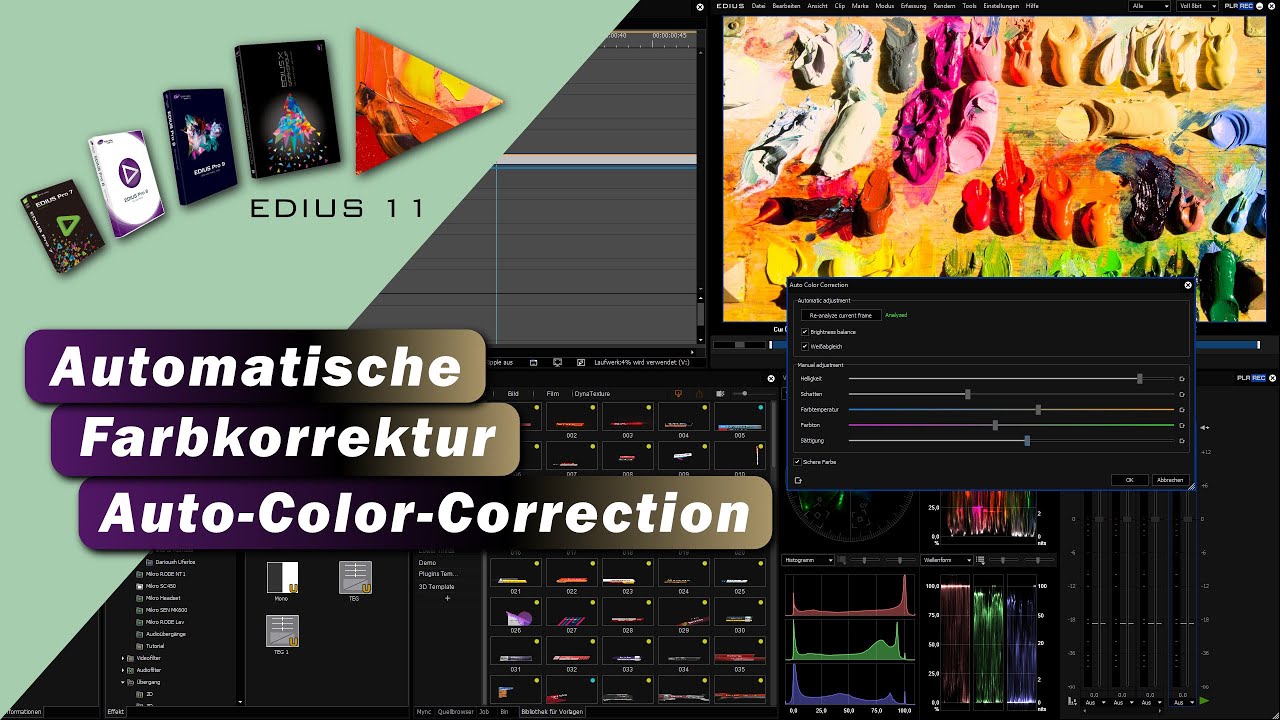 EDIUS Tutorial - Automatische Farbkorrektur inkl. wichtiger Hinweise.