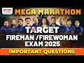 FIREMAN/FIREWOMAN MEGA MARATHON 🔥FIREMAN PYQ QUESTIONS | MOST EXPECTED QUESTIONS &amp; ANSWER #psc