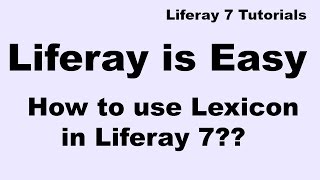 Liferay Tutorial 15 :- How to use  Lexicon in Liferay DXP