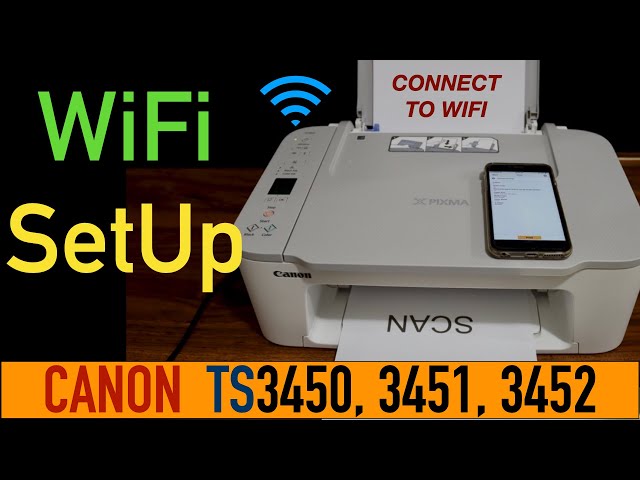 Canon Pixma TS3450, 3451, 3452 WiFi Setup, Connect To Home Wireless  Network, Review. - YouTube