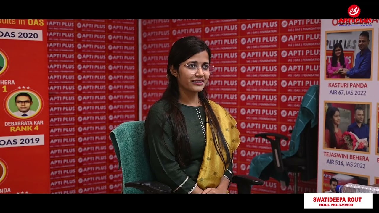 SWATIDEEPA ROUT || RANK 46  || OAS 2023 || Mock Interview || APTI PLUS