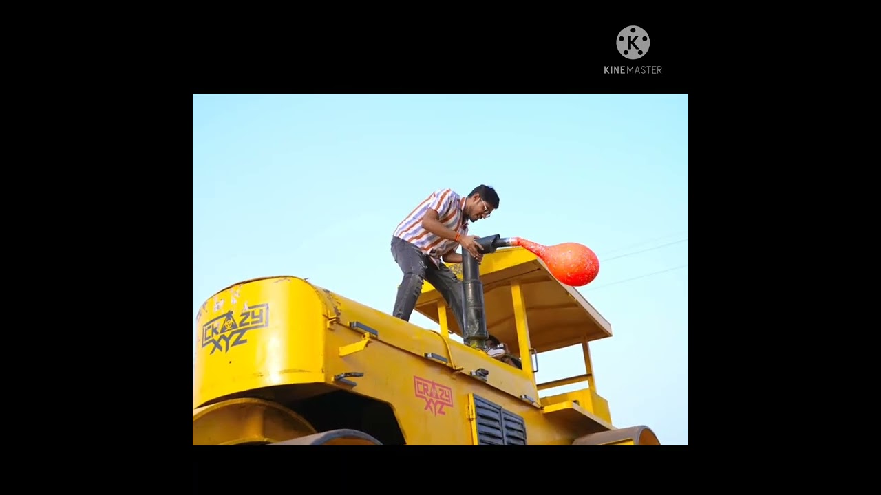 road roller vs Monster balloon | 