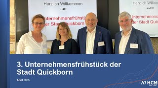 Zu Gast beim 3. Unternehmensfrühstück der Stadt Quickborn am 04.04.2025