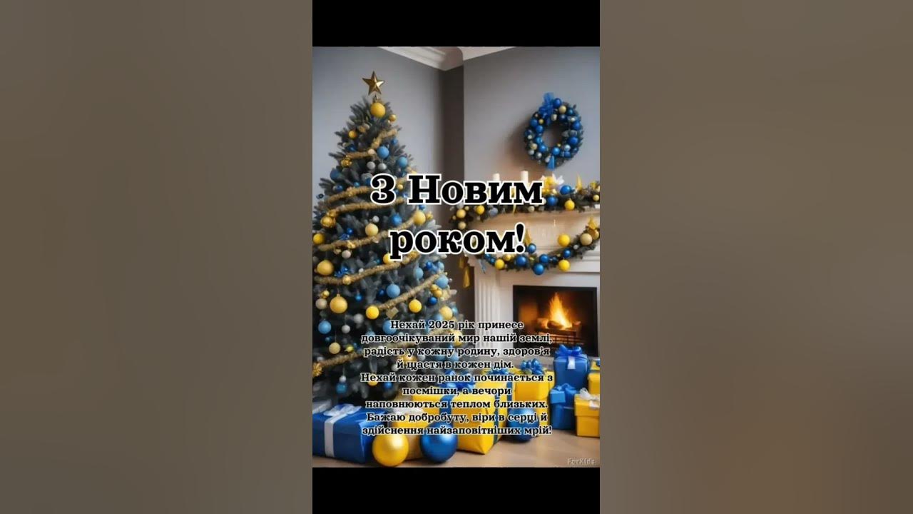 З новим 2025 роком бажаю вам міцного здоров'я щастя і мирного неба над ...