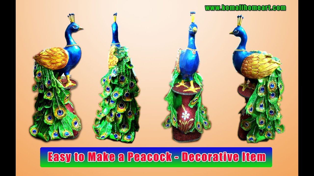 DIY How to make a Peacock with Clay - Decorative item | Gift article ...