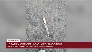 Police fatally shoot man wielding sword on Detroit's west side