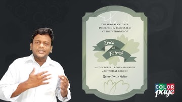 How to Create Wedding Invitation in Adobe Indesign | Tutorial | Color Page