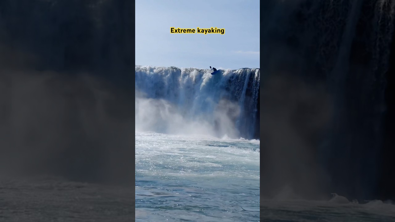 Extreme waterfall kayaking 