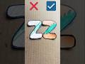 Z Letter Before &amp; After ✂️#art #colorful #drawing #fun #diy #colors #shortvideo #funny #fyp #fyp