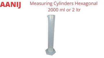 Measuring Cylinder Hexagonal Base 2000 ml or 2 ltr Polypropylene molded/ plastic for Laboratory