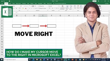 How do I make my cursor move to the right in Excel?
