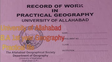 𝐁.𝐀 1𝐬𝐭 𝐲𝐞𝐚𝐫 𝐆𝐞𝐨𝐠𝐫𝐚𝐩𝐡𝐲 𝐏𝐫𝐚𝐜𝐭𝐢𝐜𝐚𝐥 𝐔𝐧𝐢𝐯𝐞𝐫𝐬𝐢𝐭𝐲 𝐨𝐟 𝐀𝐥𝐥𝐚𝐡𝐚𝐛𝐚𝐝//#allahabaduniversity #adc #cmp #isdc