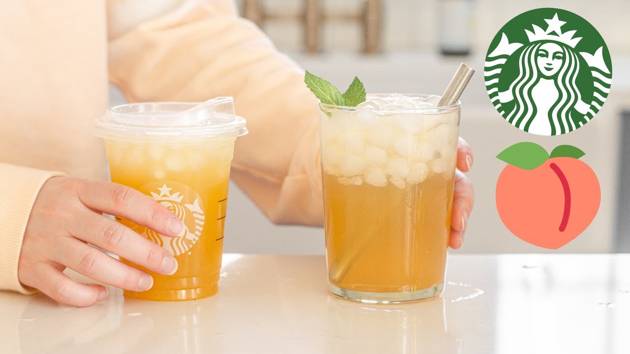 Easy Iced Peach Green Tea Lemonade Recipe (Starbucks Copycat