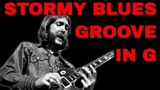 Stormy Monday Groove | Slow Blues Guitar Jam Track in G (57 BPM)