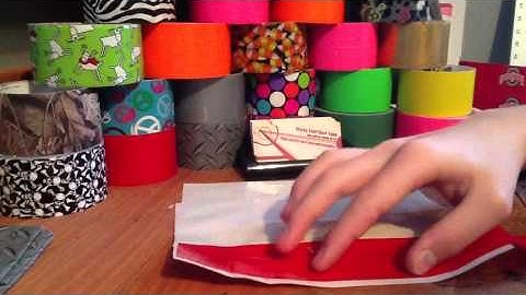 Weekly "How To" Video #1 How To Make A Bifold Duct Tape Wallet Part 1