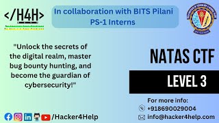 Over the wire natas Walkthrough-Level-3 |CTF challenges | web application pen testing| Hacker4Help