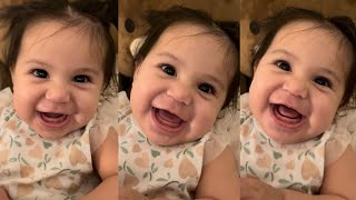 Adorable baby cannot stop laughing - Funny baby video | น้องเบยอน 4 เดือน หัวเราะไม่หยุด