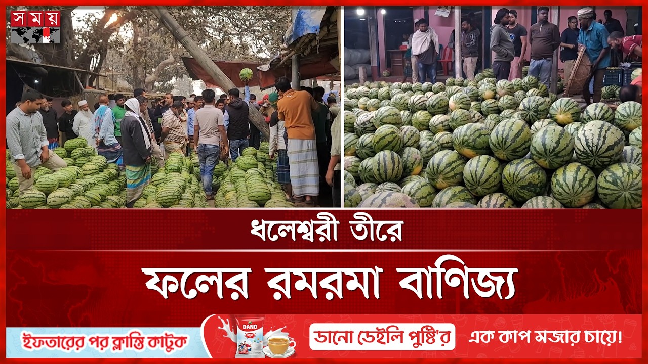মুন্সীগঞ্জে তরমুজের দামে আগুন: পিস ঠেকেছে ৮০০ টাকায়! | Munshiganj News | Watermelon Price | Somoy TV