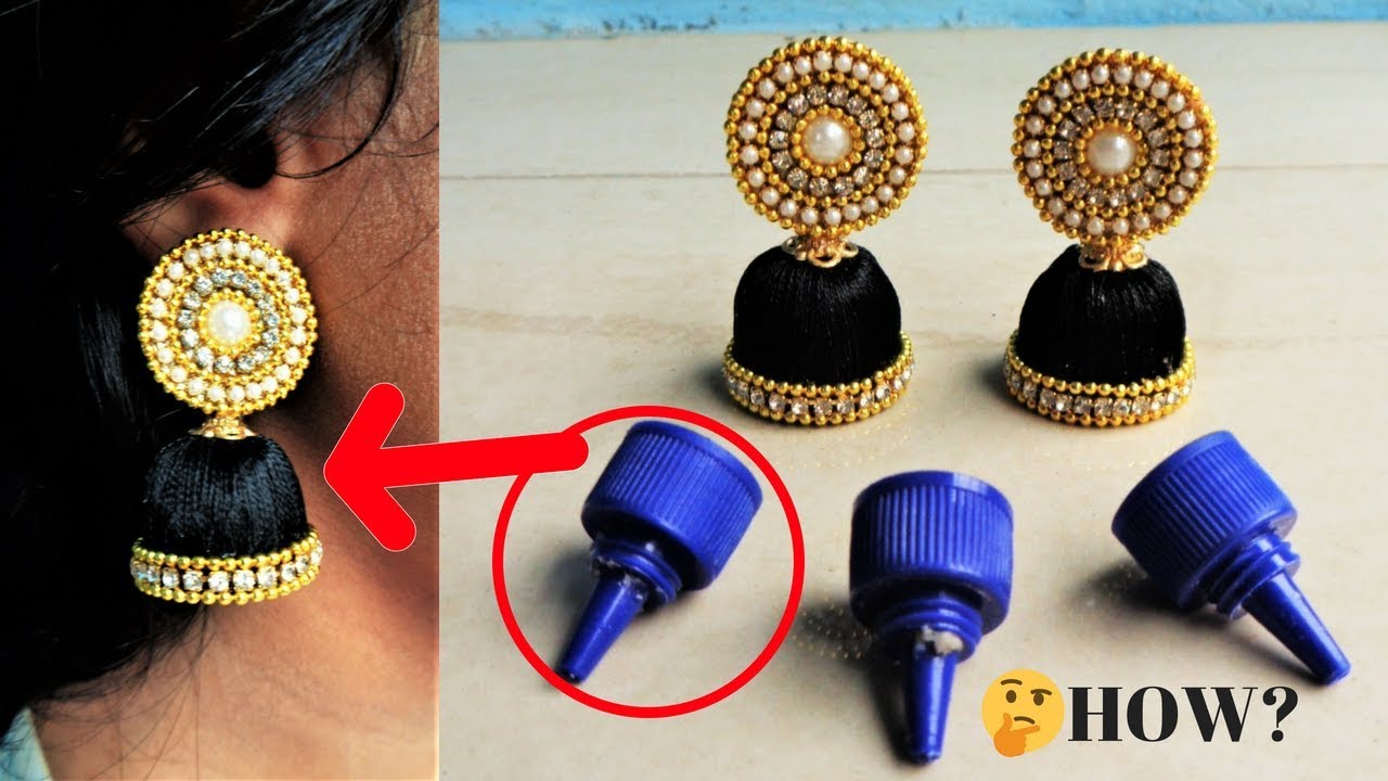 Indian traditional jhumki tutorial/ DIY beaded earrings/beaded jewelry  making - YouTube