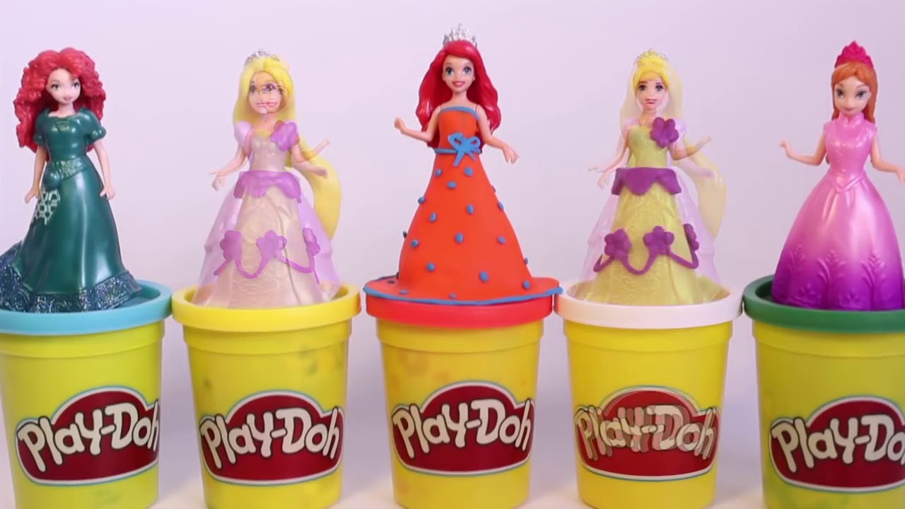 Disney Princess MagiClip Collection Play Doh Magic Clip Dolls 플레이도우 겨울왕국 엘사 안나 공주 인형 장난감
