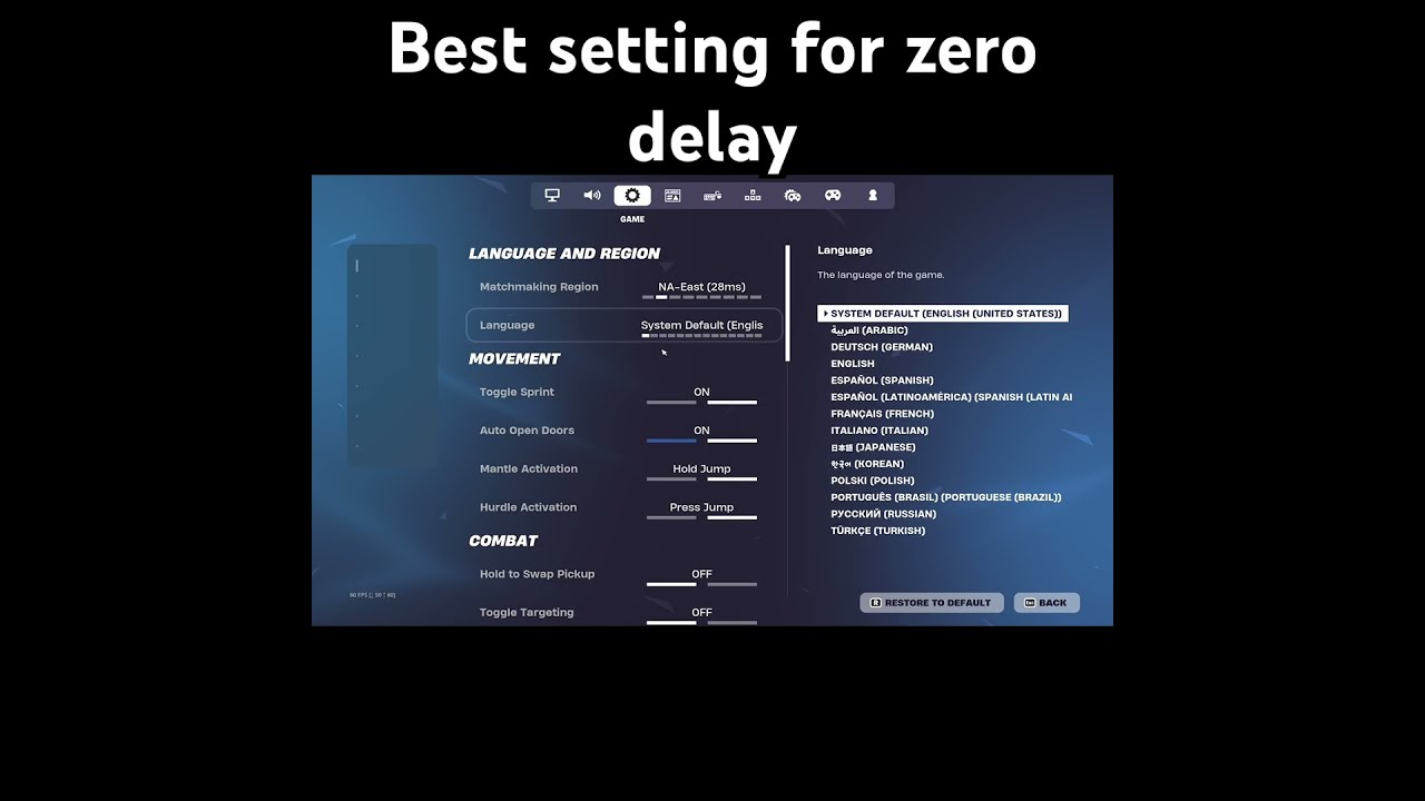 How To Get Zero Delay On Fn Fortnite Viral Settings