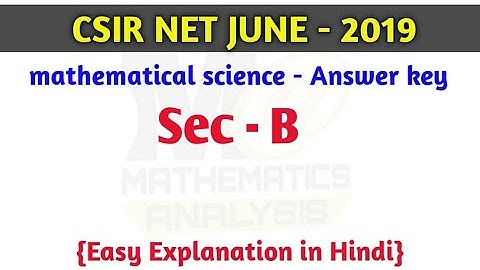 Diagonalization of matrix | CSIR NET JUNE 2019 ANSWER KEY | PROBLEM 4