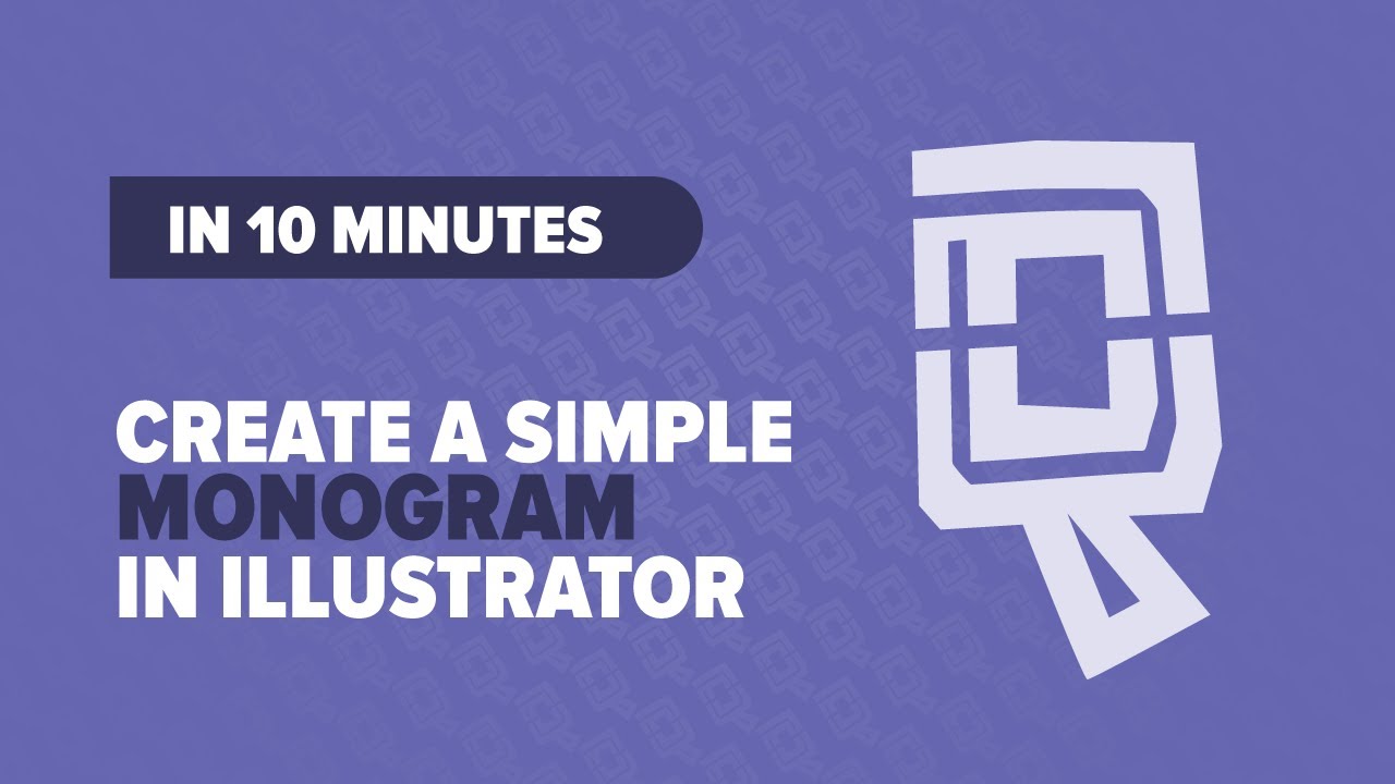 [TUTO] Create a simple monogram in illustrator - YouTube