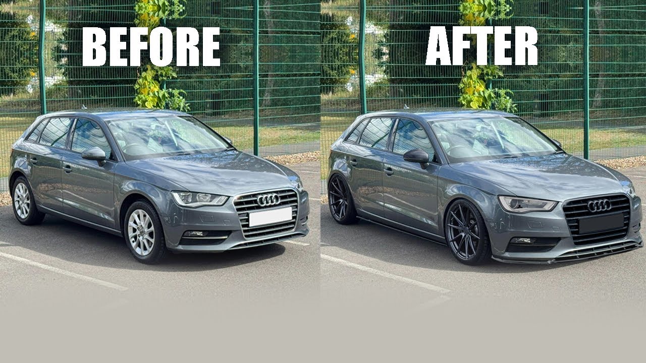 Modifying an Audi A3 8V in 6 minutes on Photoshop