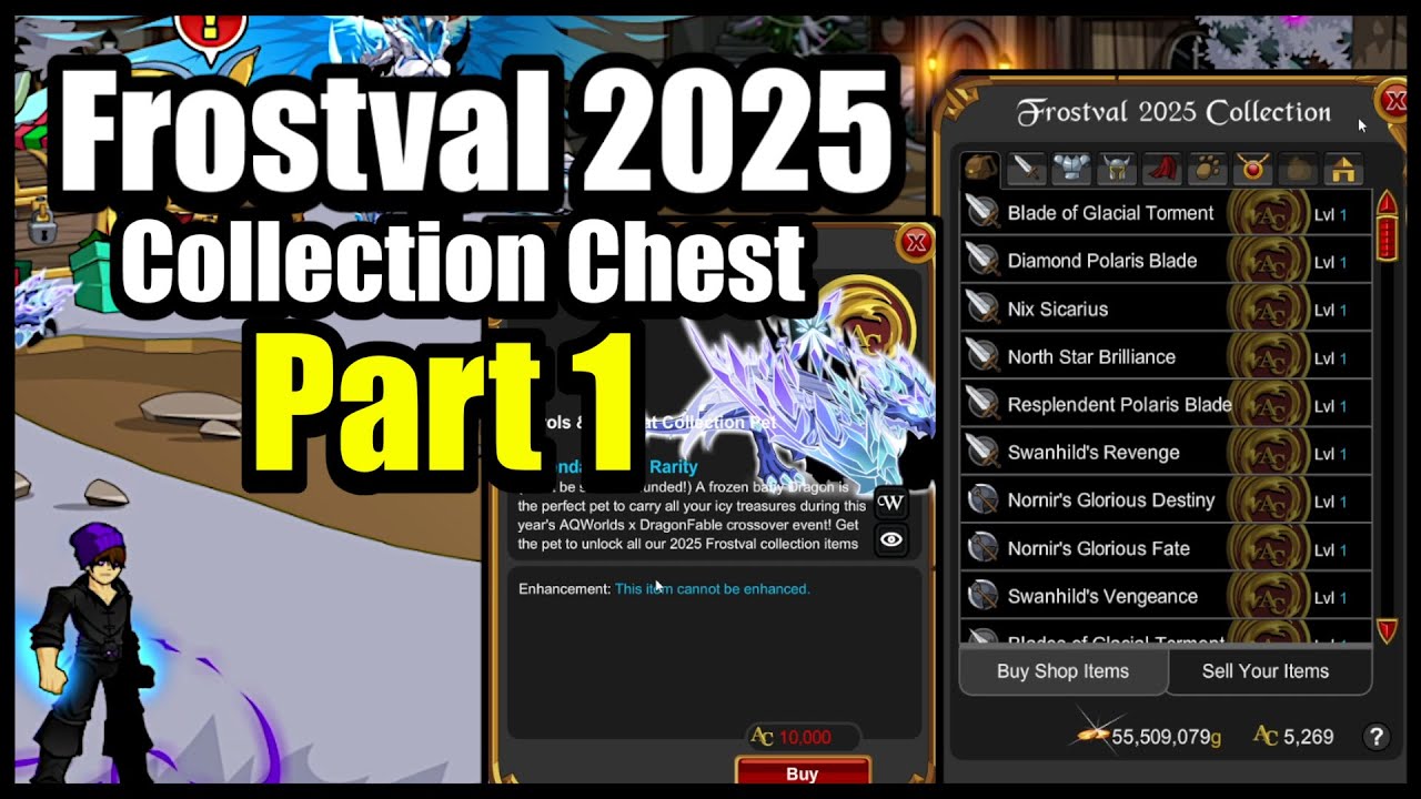 Сундук с сокровищами Frostval 2025, часть 1! AQW!