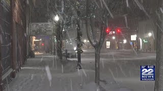 DPW clearing roads in Greenfield after winter storm