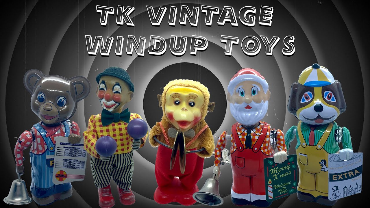 Tk Vintage Windup Toys Collection | Clown with Maracas | Monkey