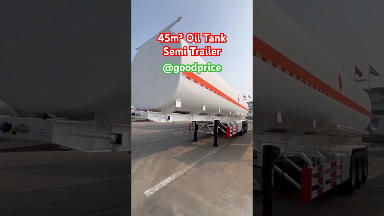 45CBM Oil Tank Semi Trailer – 3 Axle Carbon Steel Fuel Tanker for Liquid Transport 