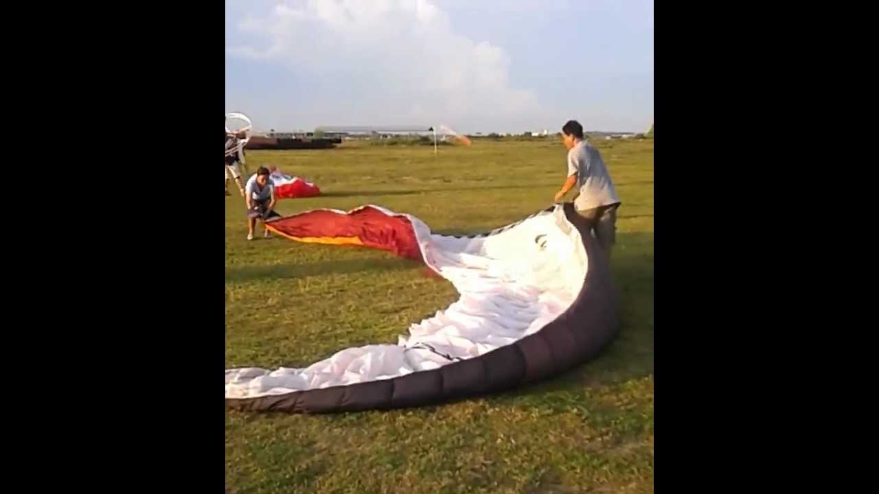 paramotor @ pulau indah malaysia (reverse take off) - 1st solo fly  - age 16