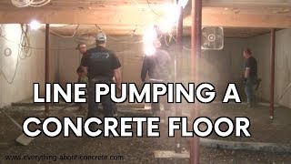 LINE PUMPING CONCRETE | BASEMENT FLOOR POUR