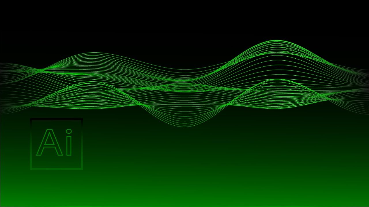 Cara membuat background abstract line di adobe illustrator - YouTube