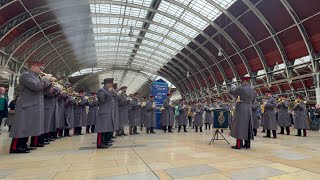 British Army Band Colchester London Poppy Day 2023 - Paddington Station