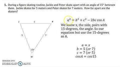 Day 9 Laws of Sine and Cosine Word Problems