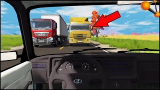 Дальнобойщик УБИЙЦА | Авария На ТРАССЕ - BeamNG Drive