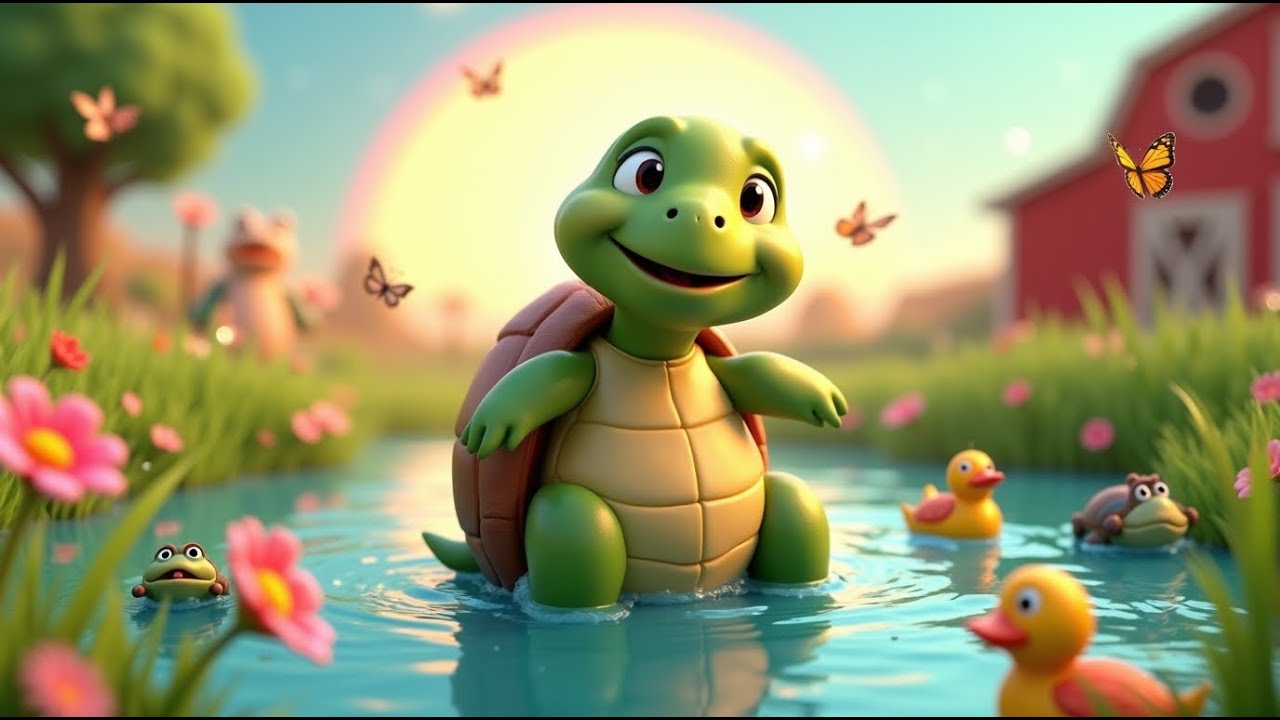 🎶छोटा कछुआ और उसकी मजेदार दुनिया🐢Happy Turtle song🐟Hindi song🌈Animated🐤Bedtime🌺Fairytale🌞Cartoon🐸Fun
