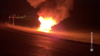 Kleintransporter fing während der Fahrt Feuer Kleintransporter fing während der Fahrt Feuer