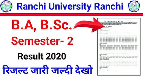Ranchi University B.A Semester-2 Result 2020.