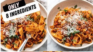 8 Ingredient PANTRY Easy Lentil Bolognese - Simple & Vegan