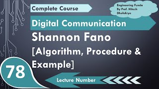 2 Shannon Fano Encoding (Algorithm, Procedure & Example) Explained in Digital Communication
