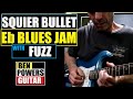 Squier Bullet Texas Blues Strat Eb Blues Jam With Fuzz
