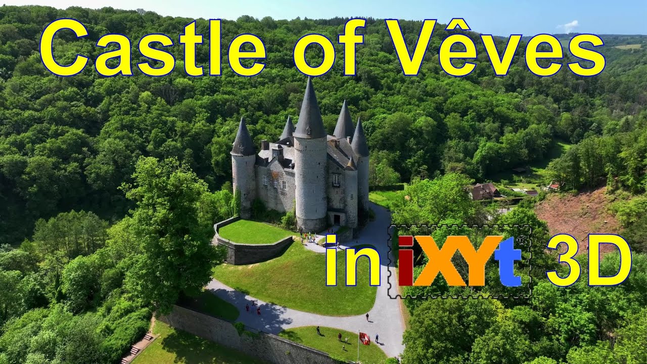 Castle of Vêves, Wallonia, Belgium in 3D iXYt sbs LR video for VR